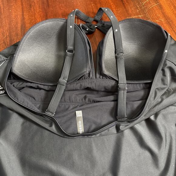 Torrid‎ Wire Free One Piece Swimsuit Size 4X (26) Rhinestone Black Halter NWT - Picture 4 of 9